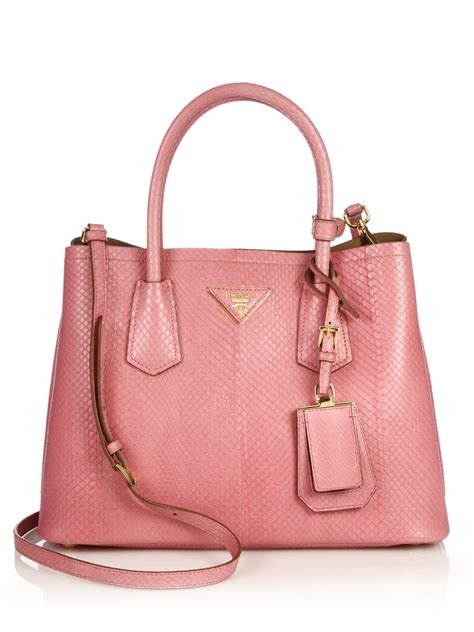 prada double bag pink|More.